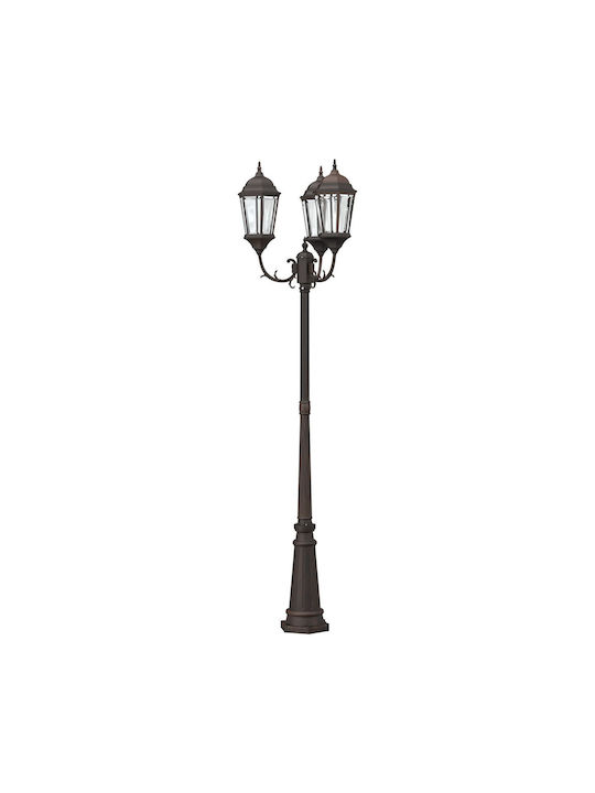 vidaXL Outdoor Floor Lamp Post for E27 Bronze