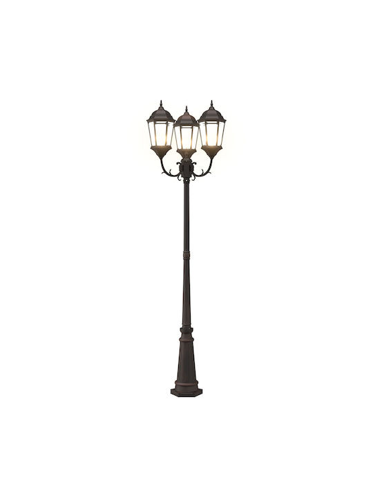 vidaXL Outdoor Floor Lamp Post for E27 Bronze