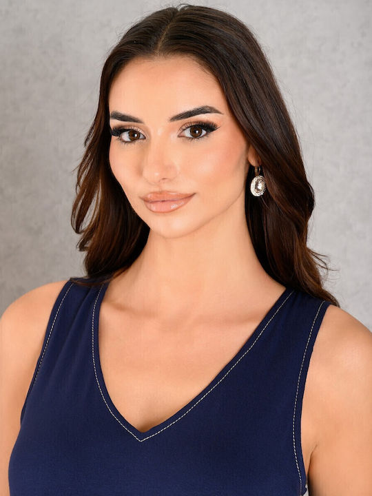 Summer Midi Dress for Wedding - Christening Blue