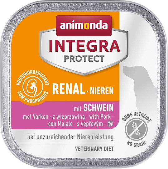 Animonda Integra Protect Nieren Υγρή Τροφή Σκύλων σε Ταψάκι με Χοιρινό χωρίς Σιτηρά 150gr