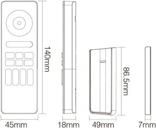 2.4GHz RGB+CCT Fernbedienung 4 Zonen C5 Miboxer