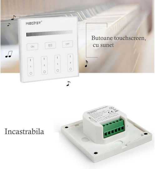 Telecomandă Smart Panel T1 4 Zone Monocolor Mi-light