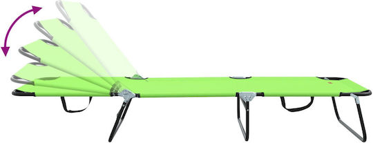 Vidaxl Klappbare Sonnenliege 2 Stk. Tragbar Grün Oxford-Gewebe 600d 56x189x87cm Grün