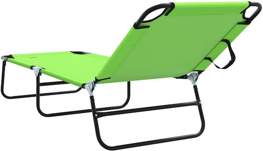 Vidaxl Klappbare Sonnenliege 2 Stk. Tragbar Grün Oxford-Gewebe 600d 56x189x87cm Grün