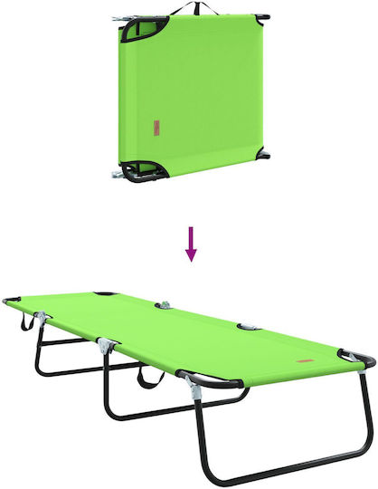 Vidaxl Klappbare Sonnenliege 2 Stk. Tragbar Grün Oxford-Gewebe 600d 56x189x87cm Grün