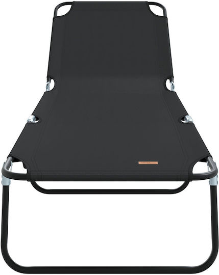 Vidaxl Folding Sunbed 2 Pcs Portable Black 600d Oxford Fabric 56x189x87cm Black