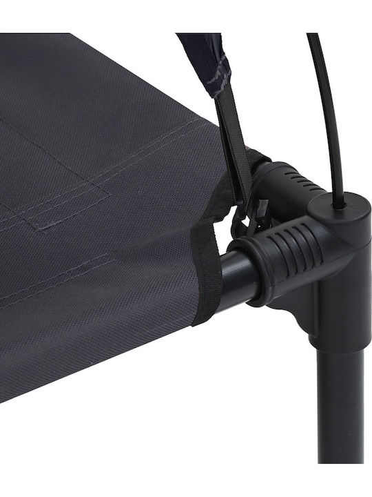 vidaXL Elevated Dog Bed Black 122x106.5cm vidaXL Elevated Dog Bed Black 122x106.5cm