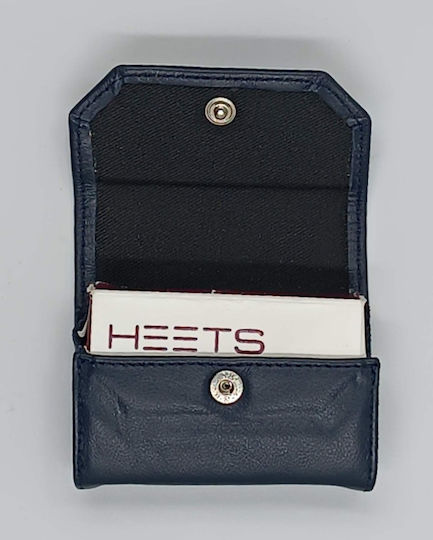 Panora Handmade Leather Case for Heated Cigarettes for Smokers Accessories Blue Dark 85mm 6.5cm Navy Blue