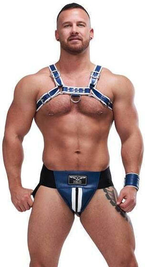 Mister B Ανδρικό Εσώρουχο Jockstrap Μπλε
