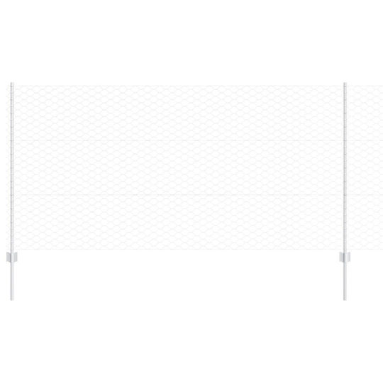 Fence Posts 10 pcs U-channel 120 cm Galvanized Steel Hexagonal Fence 1.2x10 m Galvanized Steel