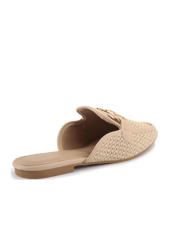 Flat Mules σε Μπεζ Χρώμα