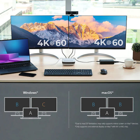 J5create Conference Speakerphone Usb-c Dock Pro Dual 4k Rj45 Usb Pd