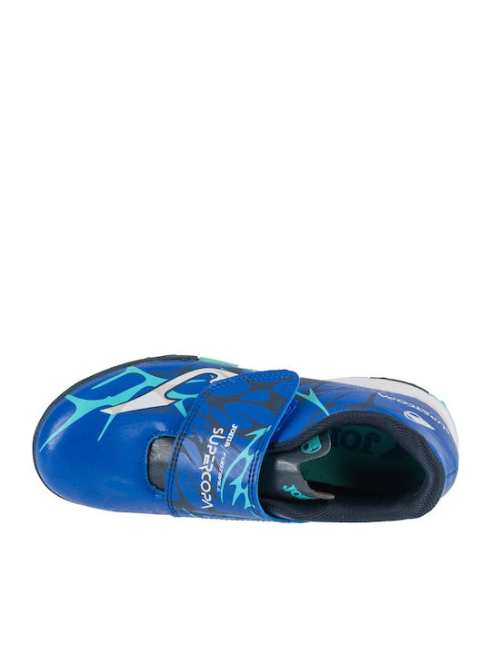 Kids Soccer Cleats & Shoes Super Copa Jr Turf Without Laces Navy Blue