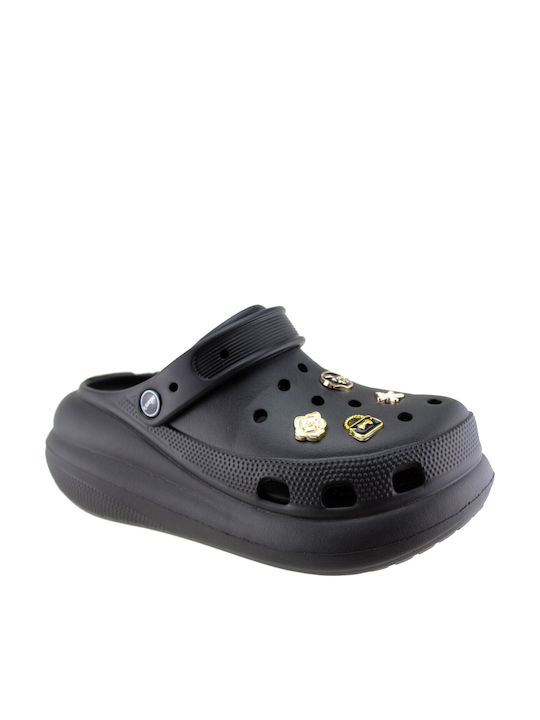 Adam's Shoes Γυναικεία Σαμπό Μαύρα