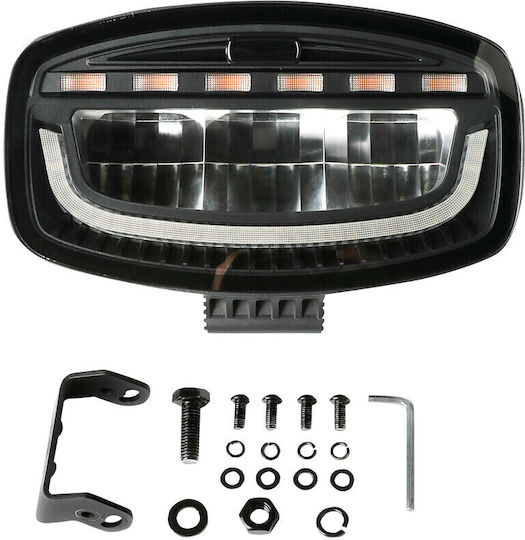 Lampa Roundς Waterproof Headlights Car LED 10 - 30V 60W 24.7cm with Orange Lighting 1pcs