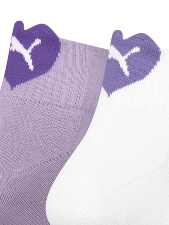 PUMA Kids' Socks Logo Purple 2 Pairs