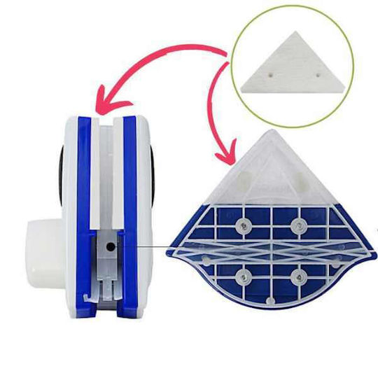Set 4 Rezerve Lavete Magnetice Triunghiulare Mercaton Dimensiune Universală Compatibile cu Majoritatea Sistemelor de Curățare Magnetice Ușor de Schimbat Curățare Rapidă Eficientă Potrivit pentru Ferestre Între 3-15 mm Culoare Albă