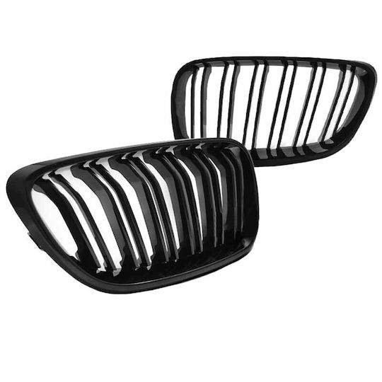 Mask Hearts BMW 2 F22 F23 14-16 M4 Look Double Grille Glossy Black 2 Pieces