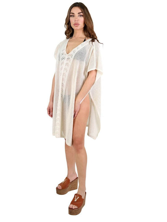 Aquablue Women's Mini Caftan Beachwear White