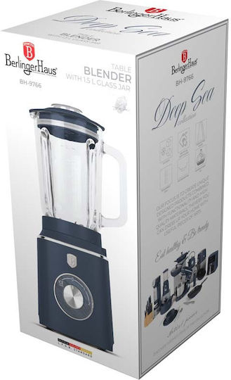Berlinger Haus Deep Sea Блендер с Стъклена Каната 1,5 л 1000W Син