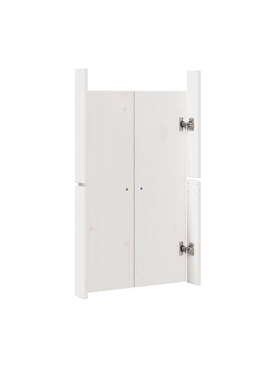 vidaXL Ușă De Dulap Rectangular Din Lemn Masiv Alb 50x82x9cm 868171