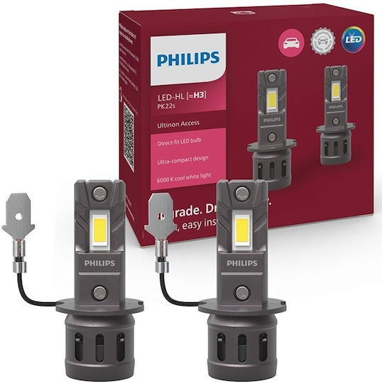 Philips Lamps Car Ultinon Access H3 LED 6000K Cold White 12V 13W 2pcs