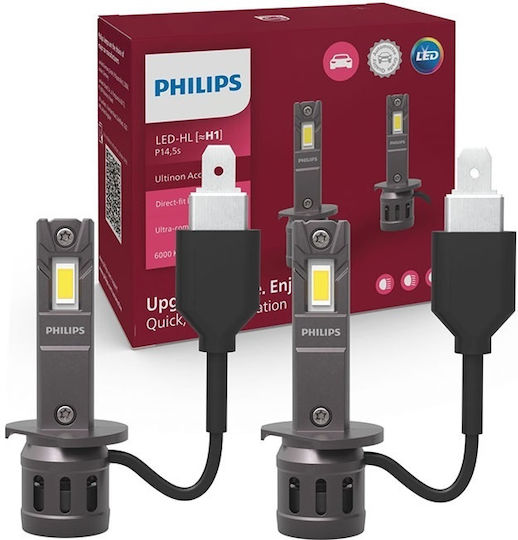 Philips Lamps Car Ultinon Access H1 LED 6000K Cold White 12V 13W 2pcs