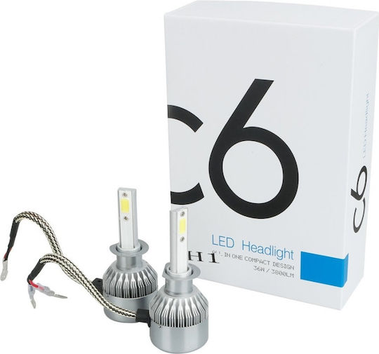Autoline Lamps Car H1 LED 6500K Cold White 12-24V 30W 2pcs