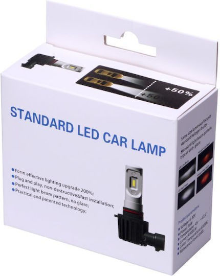 Lamps Car H4 LED 6500K Cold White 16W 2pcs