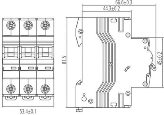 Maxge Siguranță automată 63A Tripolară AC 03.018.0408