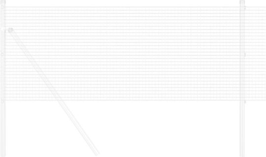 Vidaxl Wire Fence 0.6x10 m Galvanized Steel 1000x60x0.065cm Silver