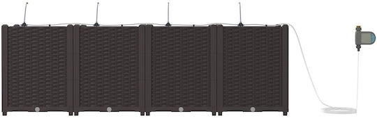Garden Planters Irrigation System 4 Pcs Brown