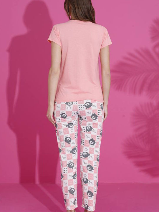 Miss Lale Summer Women's Pyjama Set Salmon