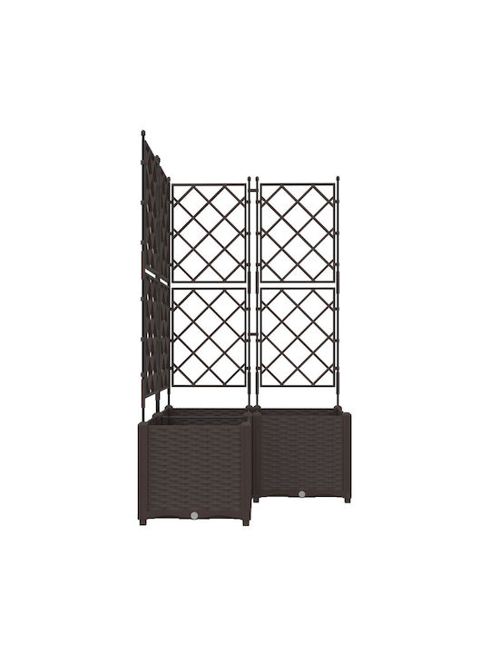 Set de jardiniere 3 bucăți maro 80x80x143 cm