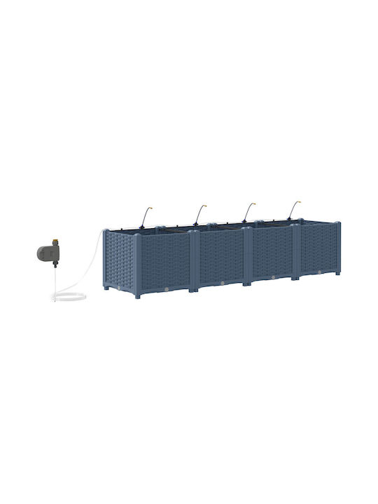 Garden Planters Irrigation System 4 Pcs Grey