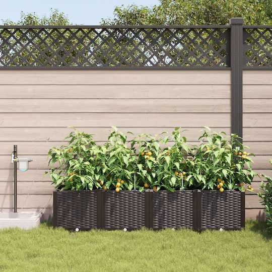 Gartenpflanzgefäße Bewässerungssystem 4 Stück Braun