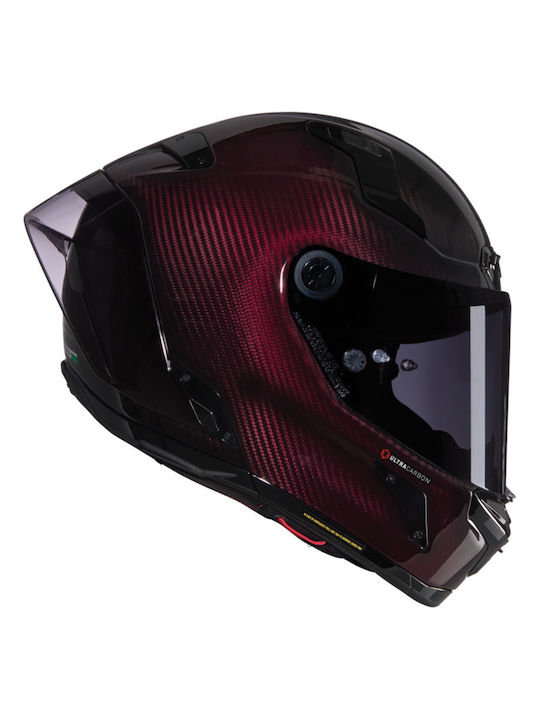 Nolan X-804 RS Ultra Carbon Rosso Liquido Glossy Finish 326 Motorcycle Helmet Full Face ECE 22.06