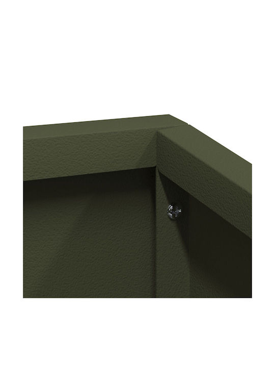 Vidaxl Γλάστρα Ελαιόχρωμου 80x80x50 Cm Πράσινο