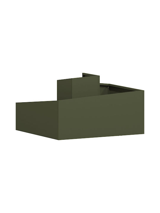 Vidaxl Γλάστρα Ελαιόχρωμου 80x80x50 Cm Πράσινο
