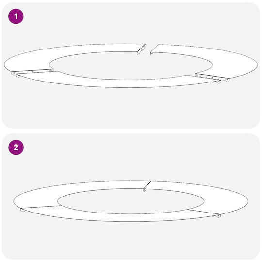 vidaXL Gartenzaunmaterial aus Kunststoff 80cm 1Stück White