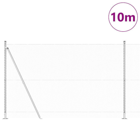 vidaXL Hexagonal Garden Fencing Material 7pcs Silver