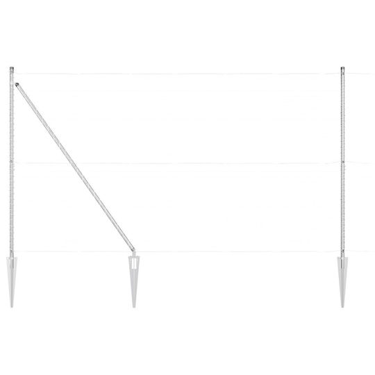 Vidaxl Fence Post Spikes 7 Pcs 32 mm Galvanized Steel 3.2x3.2x93.5 cm Silver