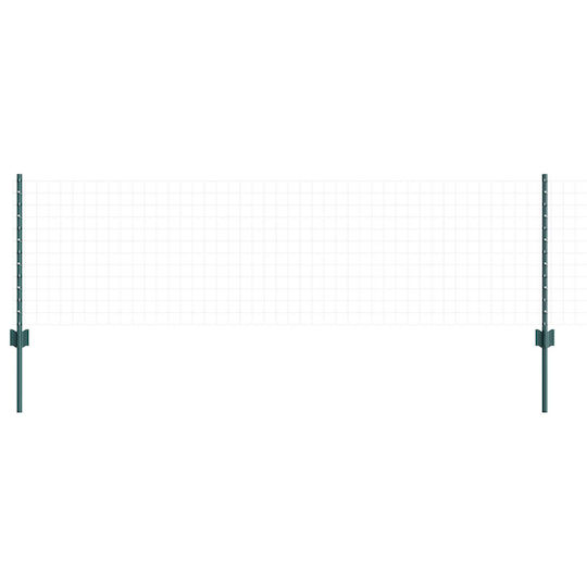 Vidaxl Fence Posts 5 Pcs U-channel Green Steel 100x8.6x1.5cm Green