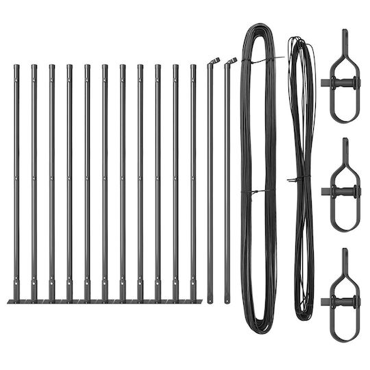 Vidaxl Fence Post Bases 13 pcs 32mm Galvanized Steel 3.2x3.2x70cm Grey