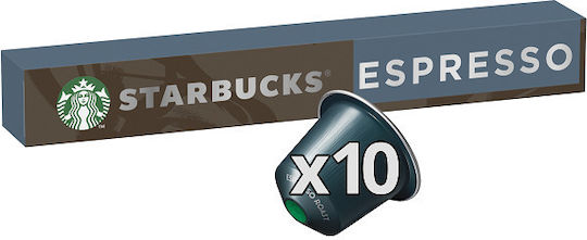 Starbucks Κάψουλες Espresso Roast Roast Συμβατές με Μηχανή Nespresso 10caps