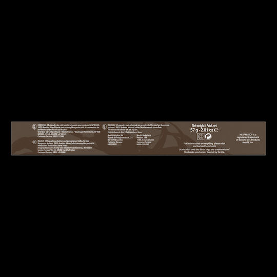 Starbucks Κάψουλες Espresso Roast Roast Συμβατές με Μηχανή Nespresso 10caps