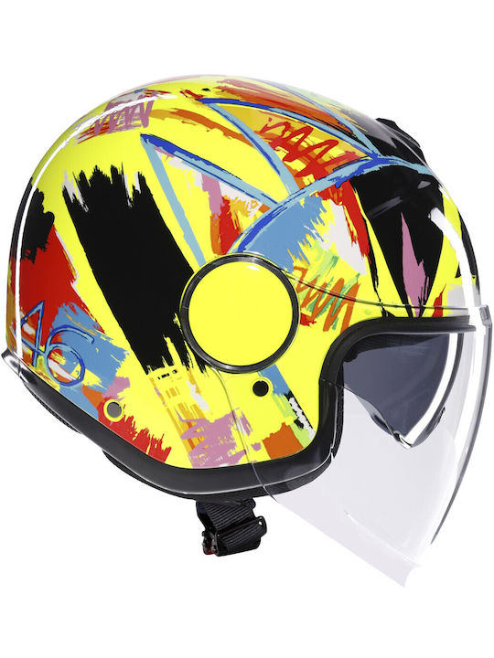 AGV Eteres Rossi Winter Test 2019 Motorcycle Helmet Jet ECE 22.06 1345gr with Sunvisor
