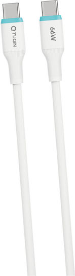 Tuqin Charging Technologies USB 2.0 Cable USB-C Male - USB-C 66W PD White 1m