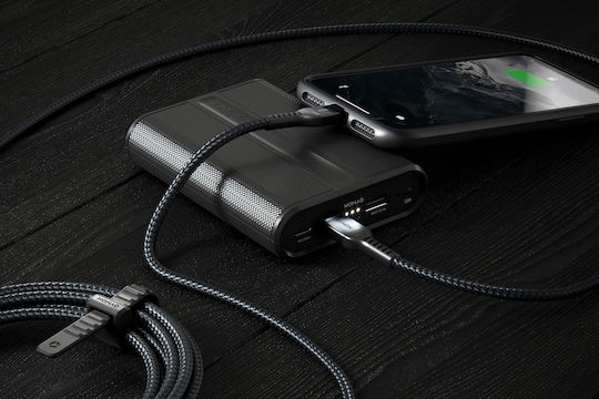 Nomad Kevlar Braided USB 2.0 Cable USB-C Male - USB-C 240W PD Black 0.3m
