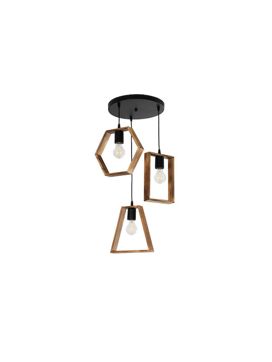 GloboStar Ember Hängelampe Schwarz mit Fassung E27 35x40x70cm.
